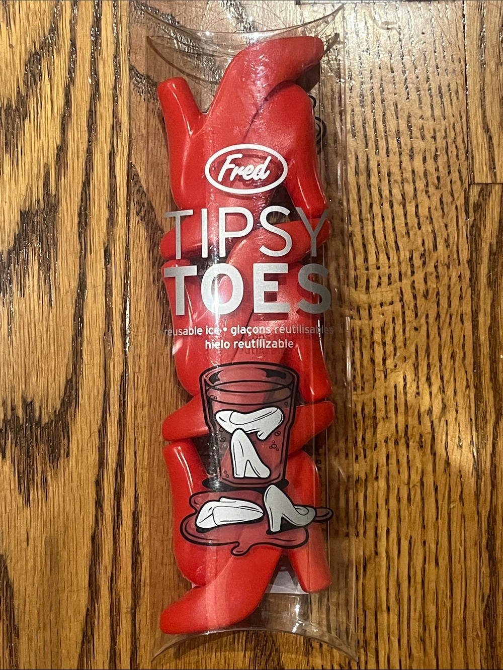 Fred & Friends TIPSY TOES Reusable Ice Cubes - Set of 6 Red High Heels (Disconti